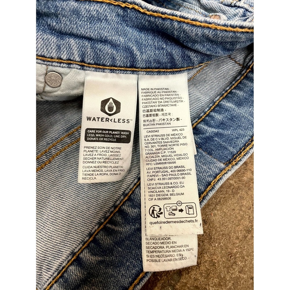 Levi's 513 Slim Straight Fit Jeans Mens 36x32 Blue Denim Cotton Stretch Mid Rise - Picture 7 of 16